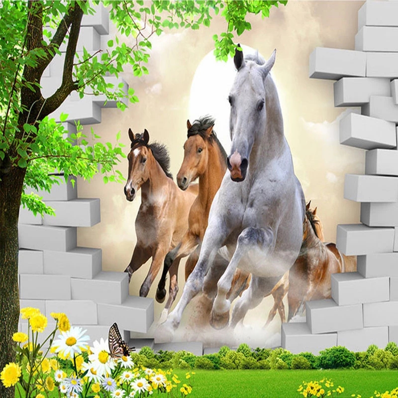 Custom Photo Wallpaper 3D Stereo Broken Mural Brick Wall Living Room TV Background Painting Home Decor