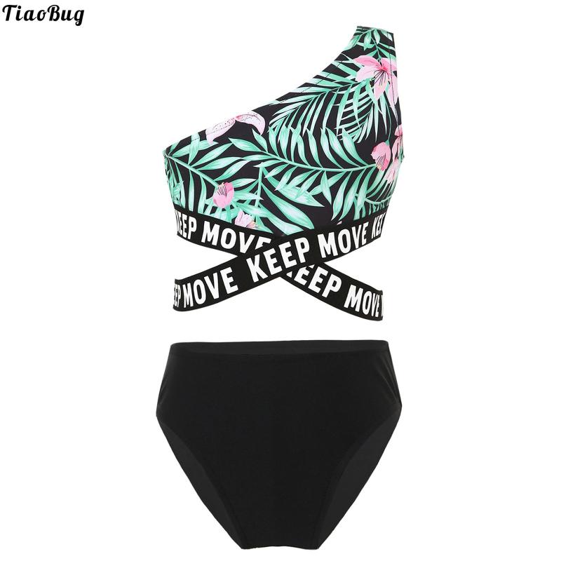 One-Pieces TiaoBug 2Pcs Kids Girls Asymmetric Single Shoulder Strap Print Crop Top And Briefs Set Beach Pool Swimming Bathing Suit Swimwear, Green lily
One-Pieces TiaoBug 2Pcs Kids Girls Asymmetric Single Shoulder Strap Print Crop Top And Briefs Set Beach Pool Swimming Bathing Suit Swimwear, Green lily