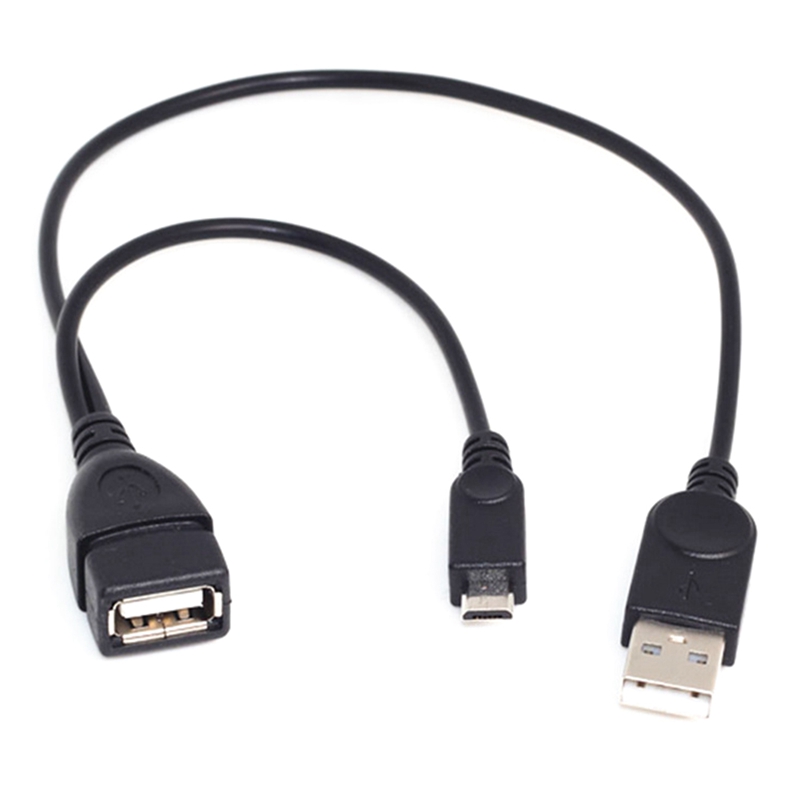 Cell Phone Cables Micro USB 2.0 5 Pin Host OTG Adapter with Power For Smartphones Tablet PC External U Disk Reader, Black
Cell Phone Cables Micro USB 2.0 5 Pin Host OTG Adapter with Power For Smartphones Tablet PC External U Disk Reader, Black