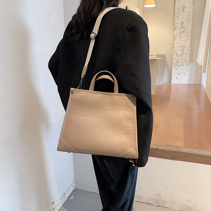 Fashion Crocodile Pattern Leather Shoulder Bags for Women Large Capacity Totes Bag Designer Handbags High Quality Crossbody Bag 210302