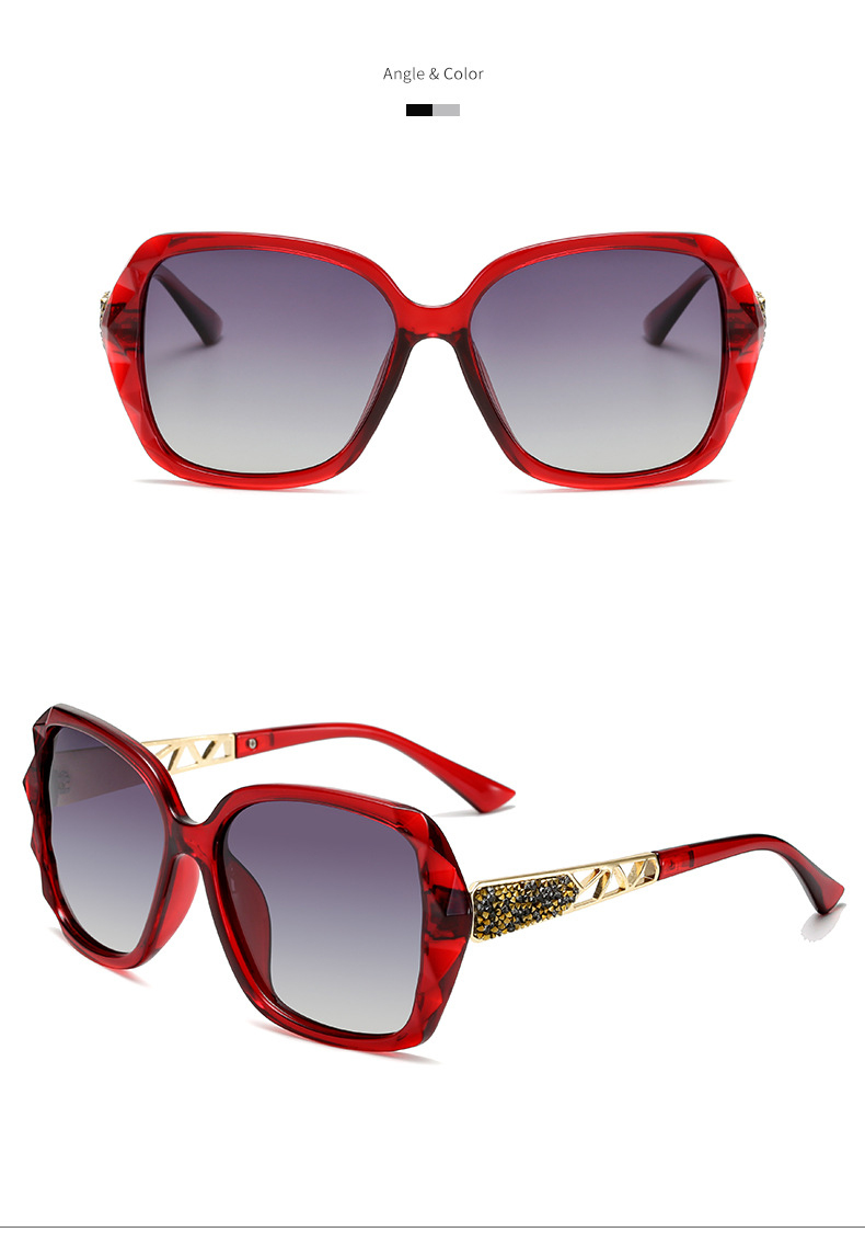 woman sunglasses retro polarized trend big frame temperament style driving fishing personalized fashion accessories gift wholesale, White;black 
woman sunglasses retro polarized trend big frame temperament style driving fishing personalized fashion accessories gift wholesale, White;black