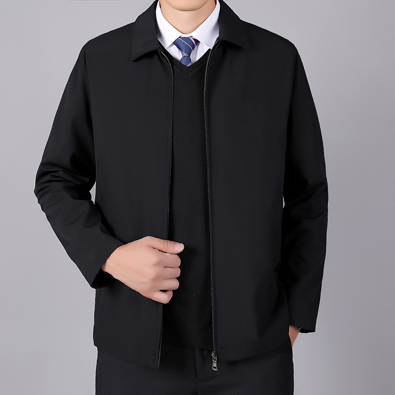 Jackets Coat Autumn Busins Leisure Loose Versatile Lapel Cloth Middle-aged and Elderly Dad Men's et, Black;brown
Jackets Coat Autumn Busins Leisure Loose Versatile Lapel Cloth Middle-aged and Elderly Dad Men's et, Black;brown