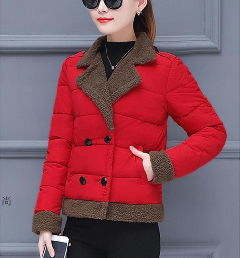 s-2xl Thick warm cotton coat 2021 autumn and winter clothing new Korean version of down cotton padded Slim jacket