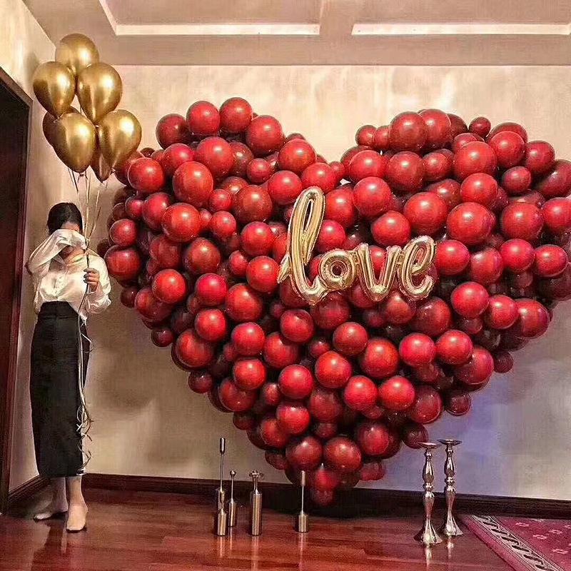 Party Decoration 50pcs Garnet Burgundy Balloons Red Gold Metallic For Christmas Wedding Birthday Heart Shaped Ballon
Party Decoration 50pcs Garnet Burgundy Balloons Red Gold Metallic For Christmas Wedding Birthday Heart Shaped Ballon