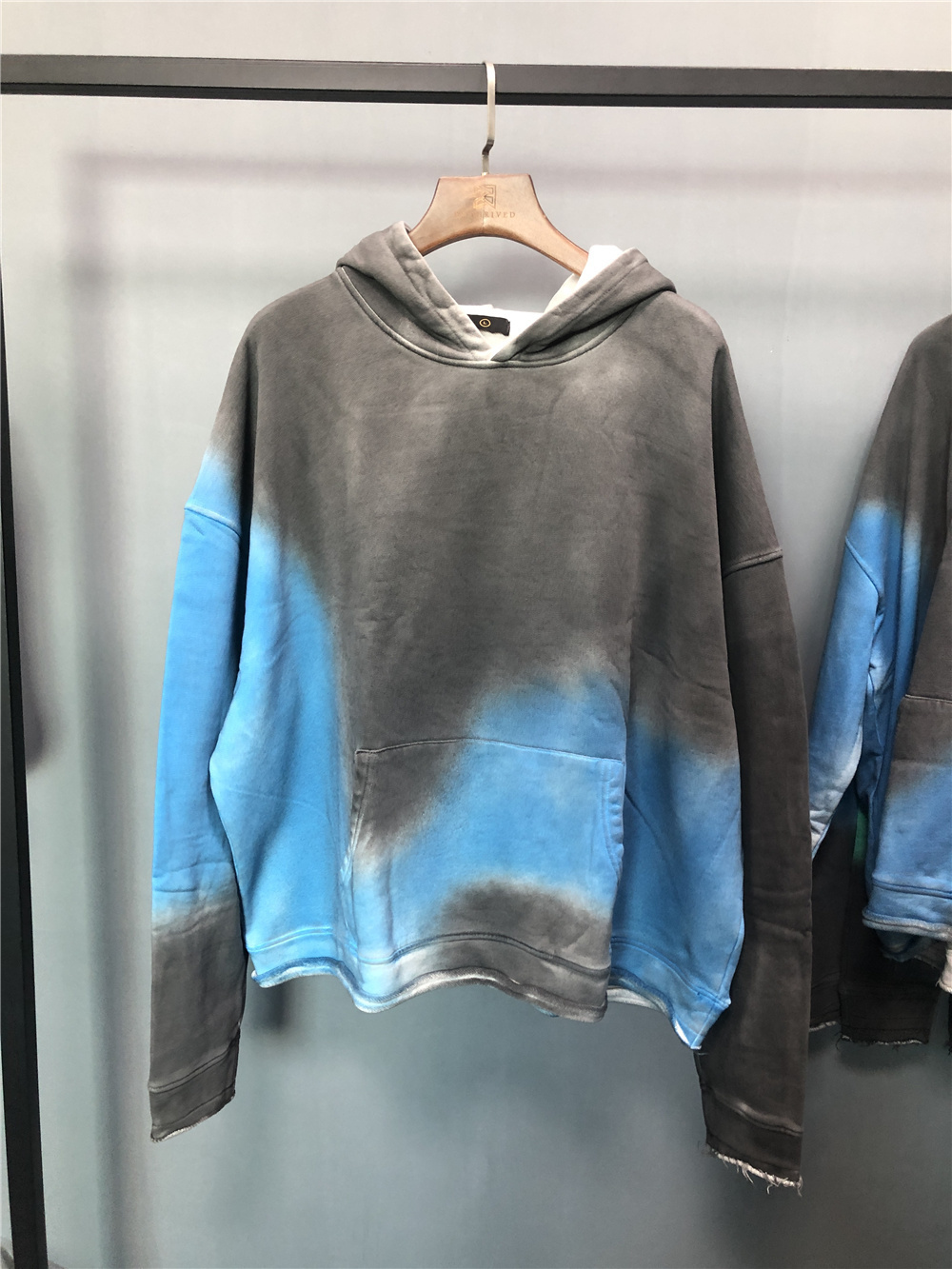 Mens Tie-dye Print Hip Hop Hoodie Sweatshirt Color Blocks Hoodie Streetwear Autumn Washed Hooded Pullover Cotton Outwear 201020