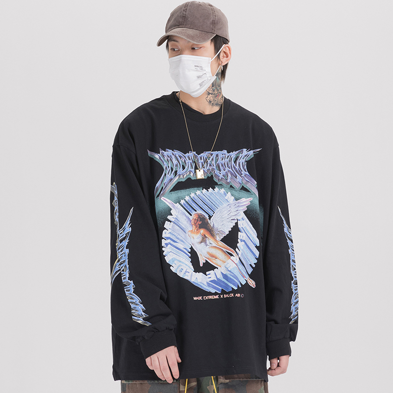 Aolamegs Sweatshirt Men Cute Printed Men Pullover Casual Style Ancient Culture Painting O-neck Baggy All-match Cozy Streetwear 201114