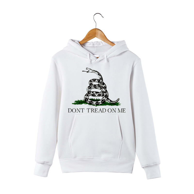 Gadsden Flag Hoodie Funny Don't Tread On Me HoodIe Sweatershirt Men Women Gadsden Pullover Hoodie Sweatershirt 201204