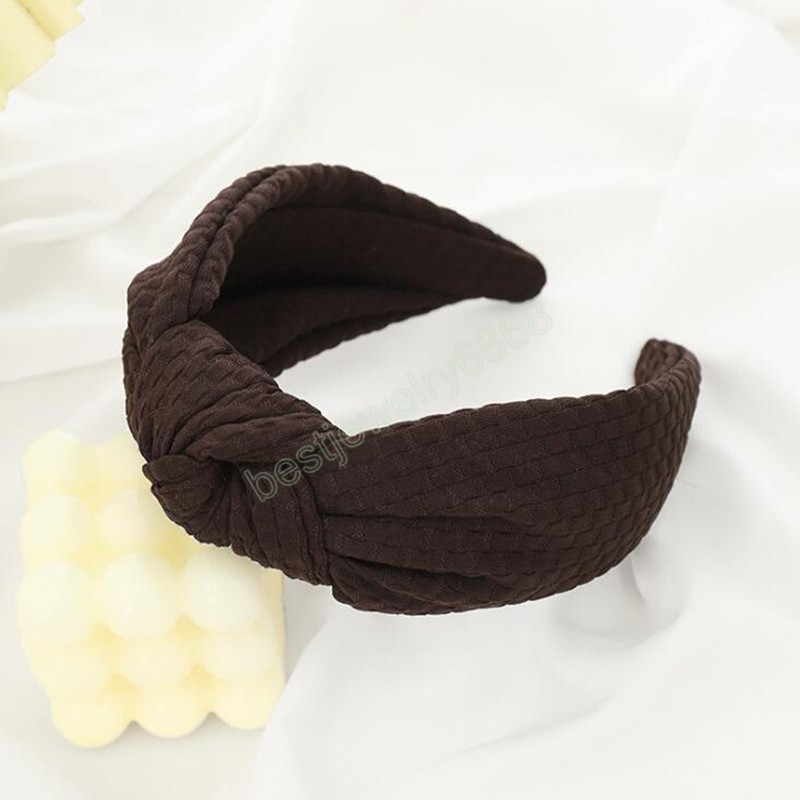 Fashion Autumn Winter Hairband For Women Center Knot Casual Headband Fabric Turban Hari Accessories