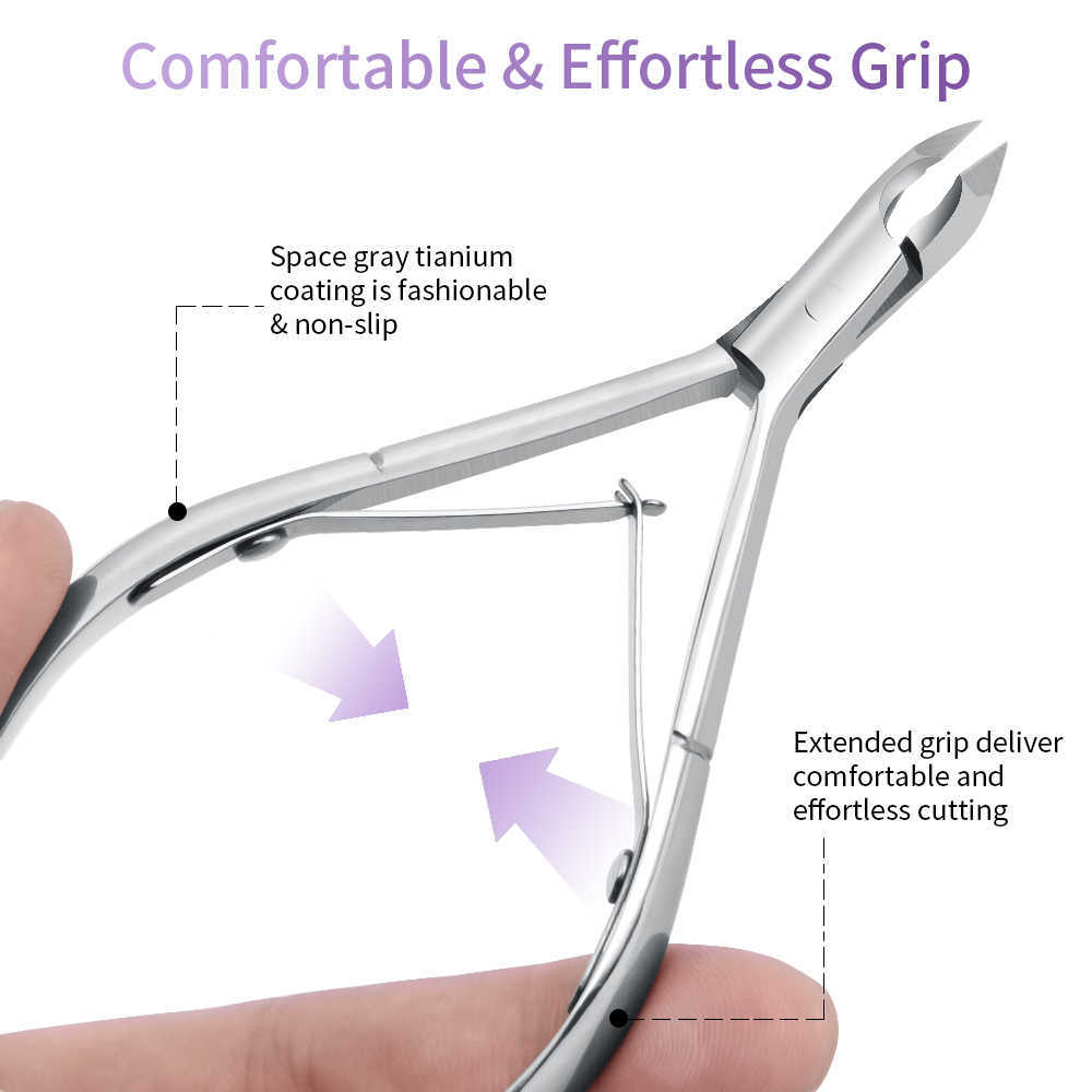 Miss Sally Cuticle Trimmer Professional Cutter Stainless Steel Clippers Remover Pedicure Manicure Nail Tool 210630
