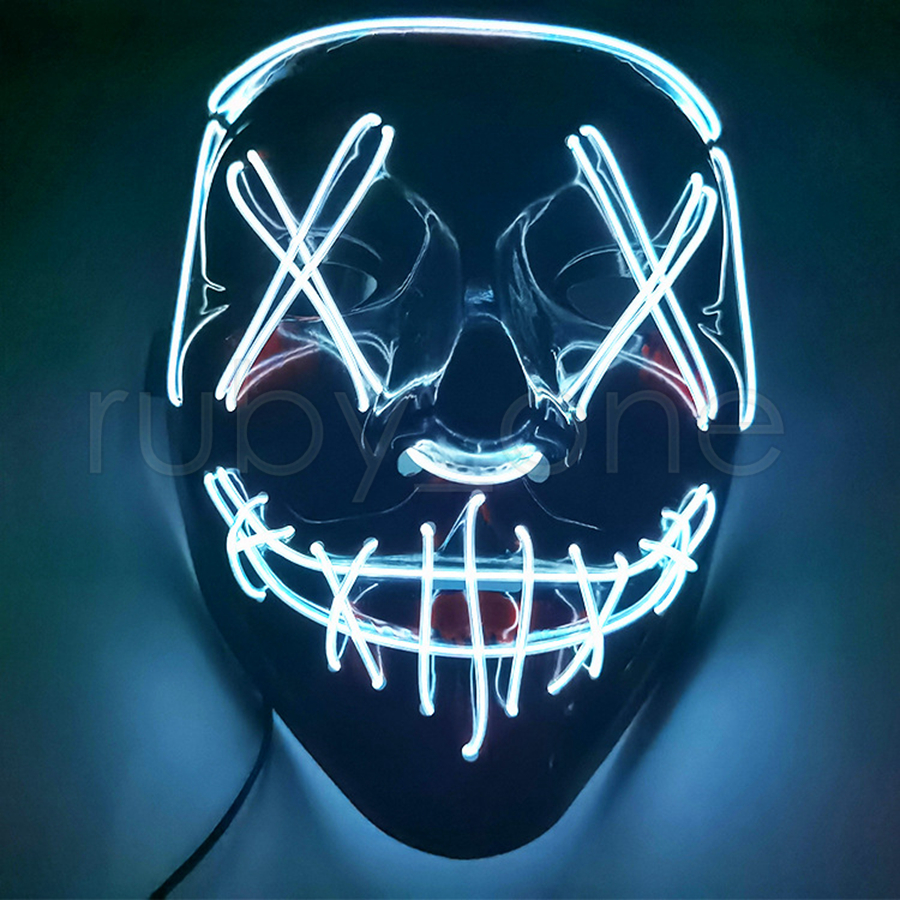 Halloween Mask LED Light Up Funny Masks The Purge Election Year Great Festival Cosplay Costume Supplies Party Mask RRA4331