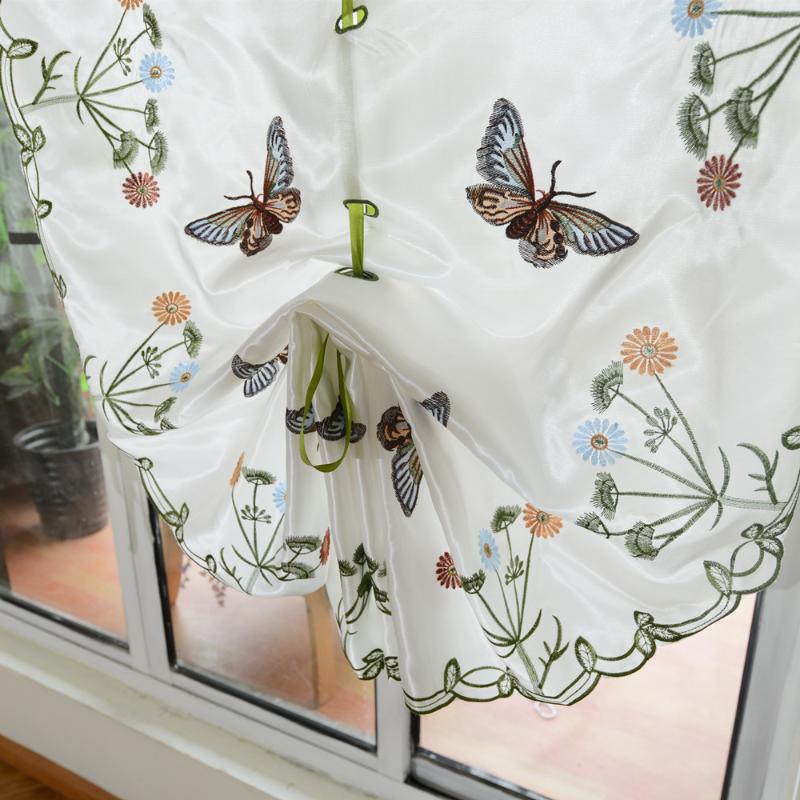 Butterfly Flower Embroidery Roman Curtain Tulle Organza Sheer Balloon Fan Shade Bay Window Cafe Curtain 78cm 58cm x 1.1-2.9m, Light green
Butterfly Flower Embroidery Roman Curtain Tulle Organza Sheer Balloon Fan Shade Bay Window Cafe Curtain 78cm 58cm x 1.1-2.9m, Light green