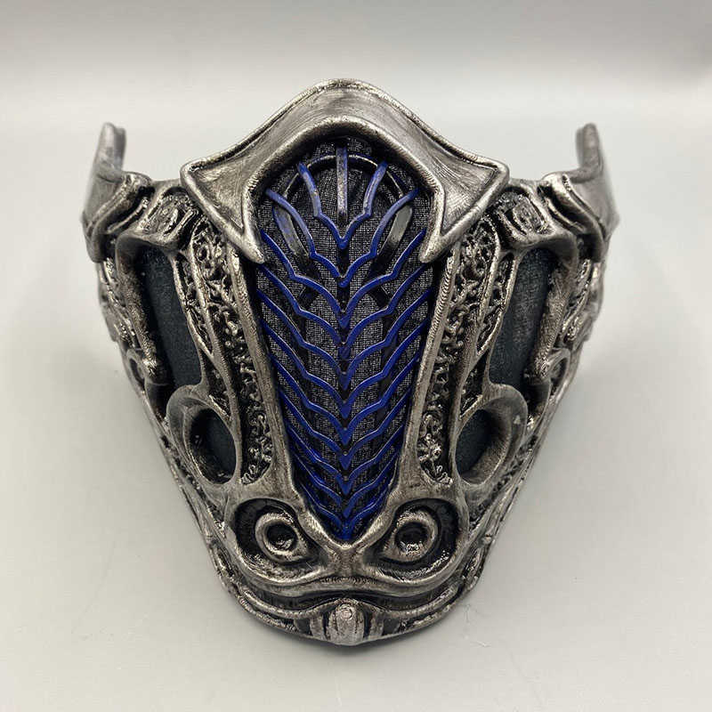 2021 Mortal Kombat SubZero Scorpion Cosplay Masks PVC Half Face Halloween Role Play Costume Props X08034065867