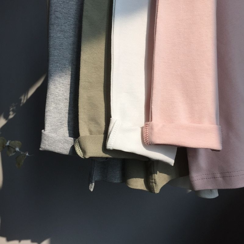 Long Sleeve Cotton T Shirt Women Autumn Winter Loose Casual Tee Top Woman Thick Basic Tee Shirt Girls T200319