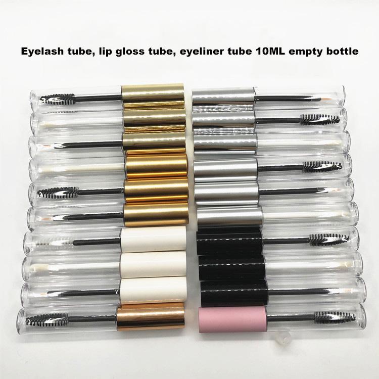 Hot sale 10ML refillable mascara empty lip gloss tubes eyelash growth liquid bottle makeup tube lip gloss tube, eyeliner tube, eyelash tube