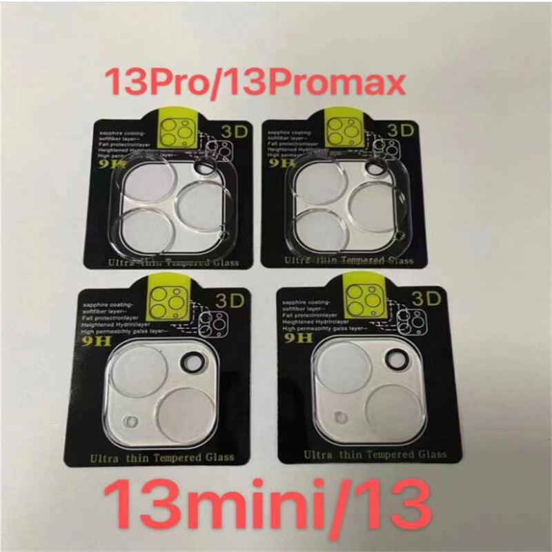 Camera Lens Tempered Glass Screen Protector For iPhone 15 14 13 Pro Max 12 13 Mini Full Cover Protective Film With Black Circle