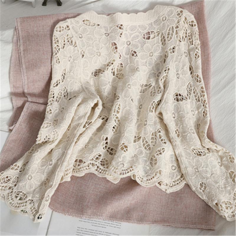Women's Knits & Tees 2022 Summer Temperament Causal Hollow Cardigan Jacket With Tops Korean Lace V-neck Knitted Sweater Link Flower Shirt Wo, White
Women's Knits & Tees 2022 Summer Temperament Causal Hollow Cardigan Jacket With Tops Korean Lace V-neck Knitted Sweater Link Flower Shirt Wo, White