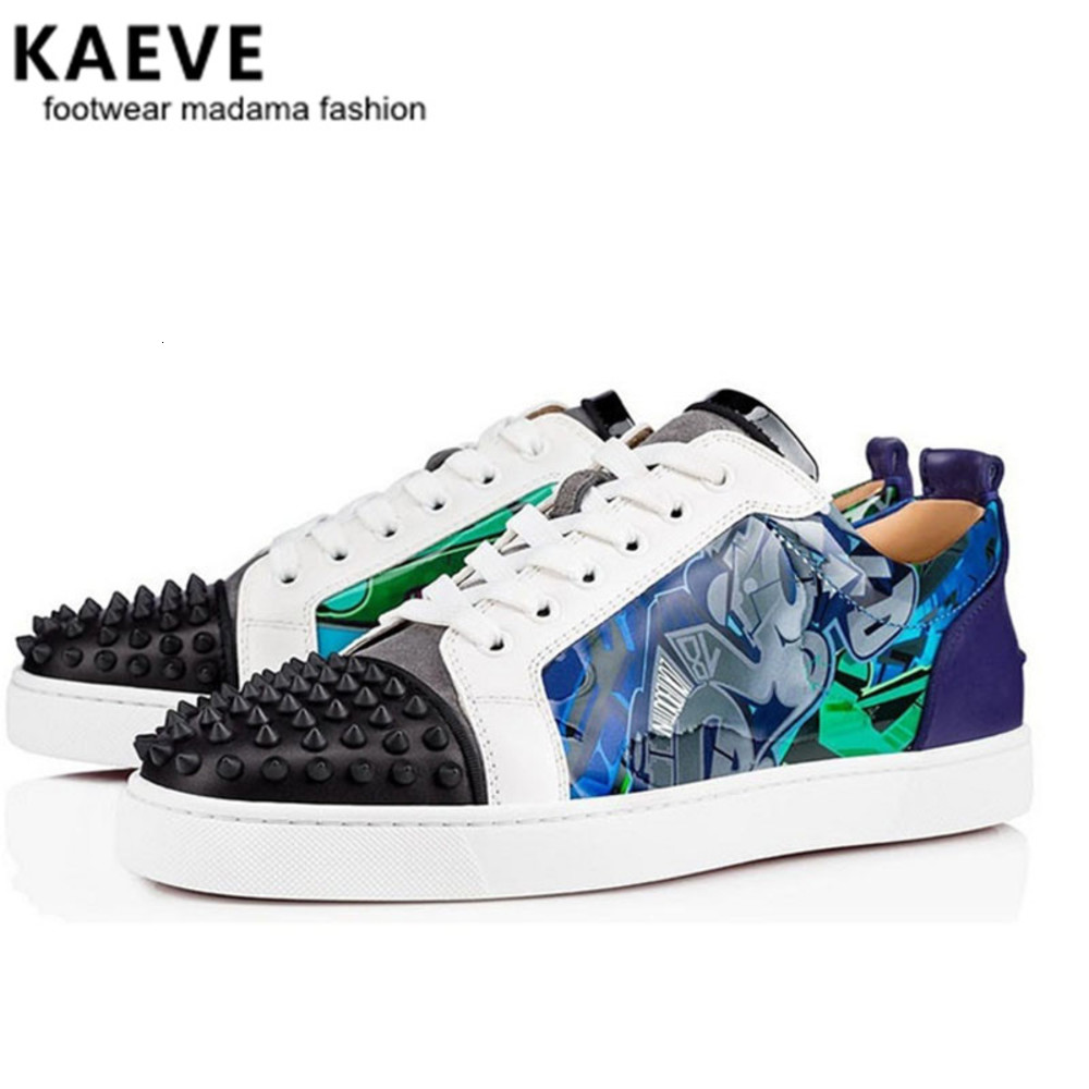 spring lace up genuine leather men rivets stud flat mens casual shoes low spike sneakers runway chaussures hommes, Black
spring lace up genuine leather men rivets stud flat mens casual shoes low spike sneakers runway chaussures hommes, Black