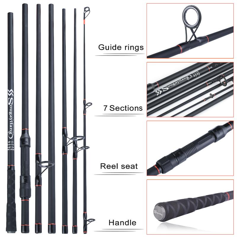 Boat Fishing Rods Sougayilang Carp Rod High Quality Portable 6/7 Sections Ultralight Carbon Fiber Spinning Pole Freshwater Tackle
Boat Fishing Rods Sougayilang Carp Rod High Quality Portable 6/7 Sections Ultralight Carbon Fiber Spinning Pole Freshwater Tackle