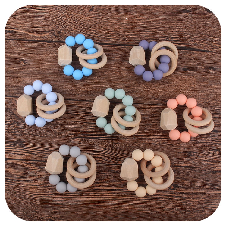Baby Teether Rings Food Grade Beech Wood Teething Ring Soothers Chew Toys Shower Play Round Wooden Bead Newborn Silicone teethers M3799
Baby Teether Rings Food Grade Beech Wood Teething Ring Soothers Chew Toys Shower Play Round Wooden Bead Newborn Silicone teethers M3799