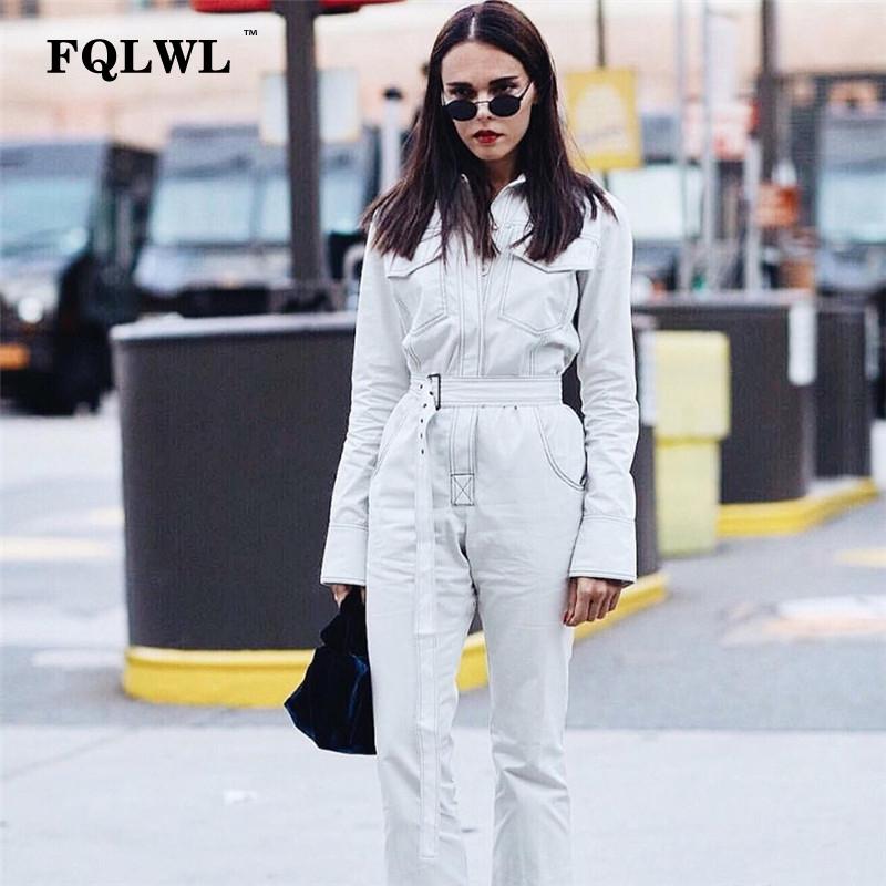Women' Jumpsuits & Rompers Streetwear Winter Autumn Womens Jumpsuit Female Long Sleeve Black White Denim Jeans Overalls For Women
Women' Jumpsuits & Rompers Streetwear Winter Autumn Womens Jumpsuit Female Long Sleeve Black White Denim Jeans Overalls For Women