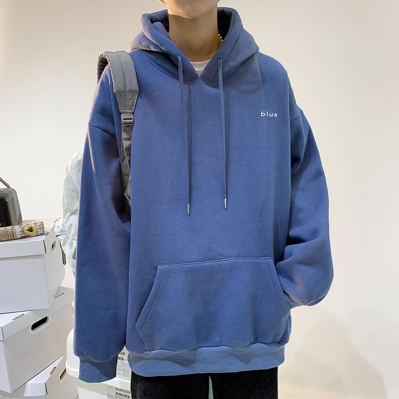 Hooded Hoodies Men Casual Loose Oversized Men Hoodie Japanese Korean Streetwear Solid Men's Hoodies 201127