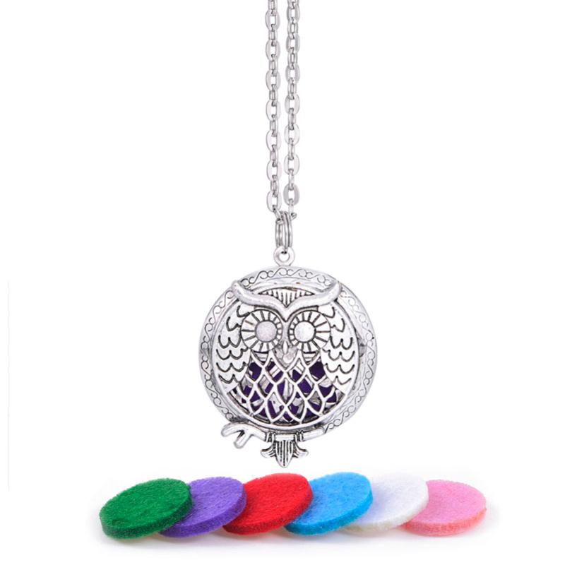 Pendant Necklaces Antique Silver Color Pattern Carved Essential Oil Diffuser Lockets Necklace With 72cm Chain Pads
Pendant Necklaces Antique Silver Color Pattern Carved Essential Oil Diffuser Lockets Necklace With 72cm Chain Pads