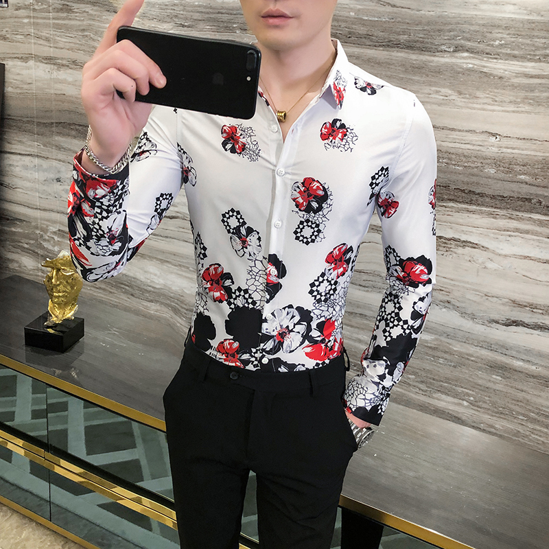 2021 Mode Autumn New Floral Shirt of Long Korean Fingerprint for Men Fine Tuning All Streetwear Shirts 3a7r, Red flower.
2021 Mode Autumn New Floral Shirt of Long Korean Fingerprint for Men Fine Tuning All Streetwear Shirts 3a7r, Red flower.