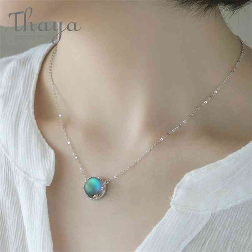 Thaya 45cm Crystal Gemstone s925 Silver Aurora Necklace Halo Scale Light Forest Women Pendant for Girl Elegant Jewelry 210721
Thaya 45cm Crystal Gemstone s925 Silver Aurora Necklace Halo Scale Light Forest Women Pendant for Girl Elegant Jewelry 210721