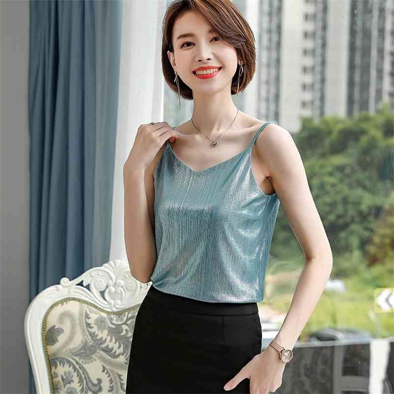 Korean Silk Women Tops Satin Blouses Woman Sleeveless Plus Size V Neck White Ladies Basic Shirts 210604, Black
Korean Silk Women Tops Satin Blouses Woman Sleeveless Plus Size V Neck White Ladies Basic Shirts 210604, Black