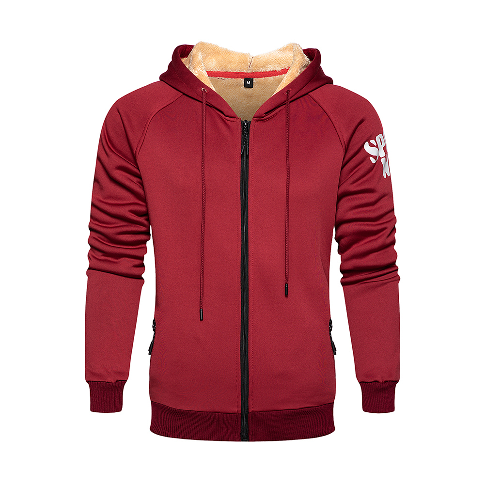 Mens Hoodies Winter Thick Warm Hoodies Fur Lined Super Warm Zipper Hoodie Jacket Men Fleece Sweatshirts Zipper Coat Plus Size 201020