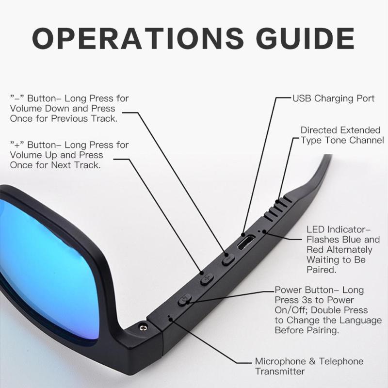 Glasses GL-A12 Smart Wireless Stereo Bluetooth Sunglasses Sports Outdoor o
