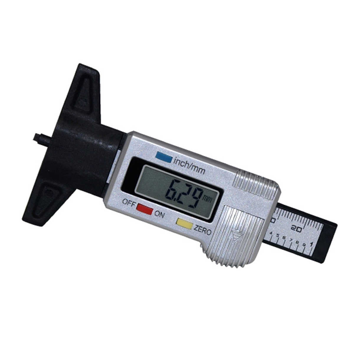 Mini LCD Car New Display Tread Depth Gauge 0-25.4mm ABS Digital Vernier Caliper mm/inch switch automatic shut off