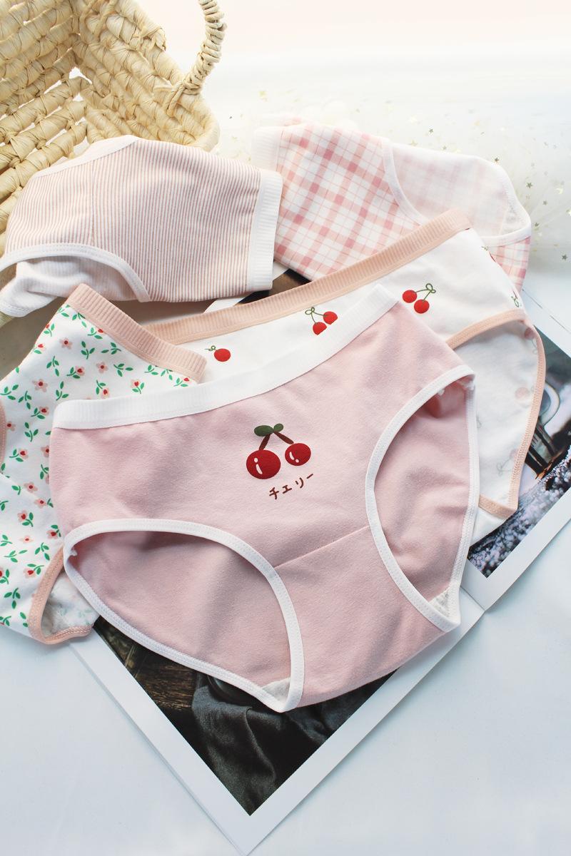 Women's Panties Cotton Underwear Sweet Fruit Cherry Soft Girl's Briefs Mid Waist Underpants Female Lingerie U21, White cherry
Women's Panties Cotton Underwear Sweet Fruit Cherry Soft Girl's Briefs Mid Waist Underpants Female Lingerie U21, White cherry