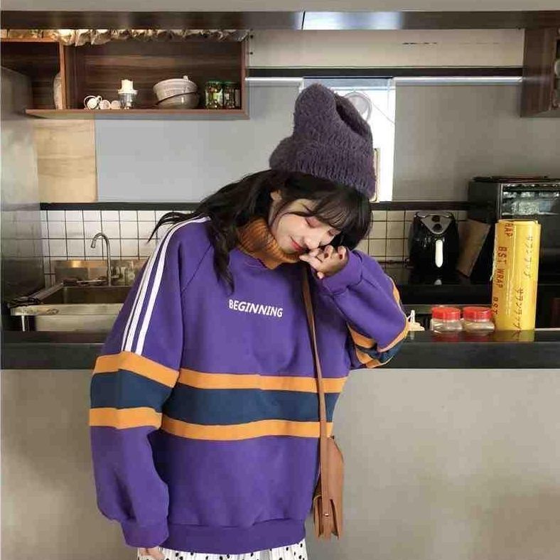 plus velvet winter autumn clothes women sweatshirt oversize streetwear long sleeve harajuku hoodie turtleneck tops 201030