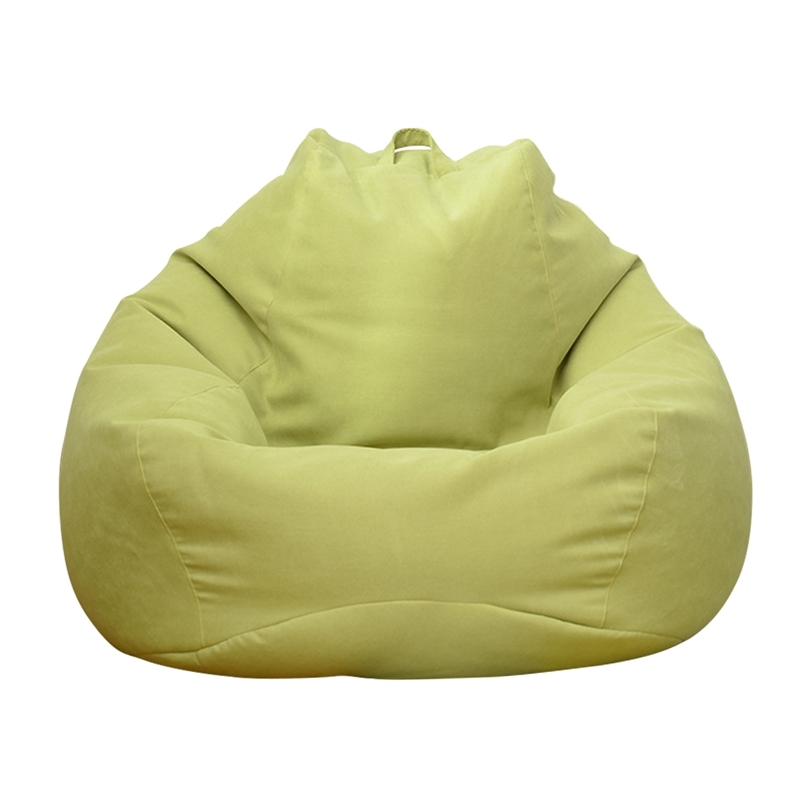 Lazy Sofa Cover Solid Chair Covers Without Filler Linen Cloth Lounger Seat Bean Bag Pouf Puff Couch Tatami Living Room Beanbags 220111 от DHgate WW
