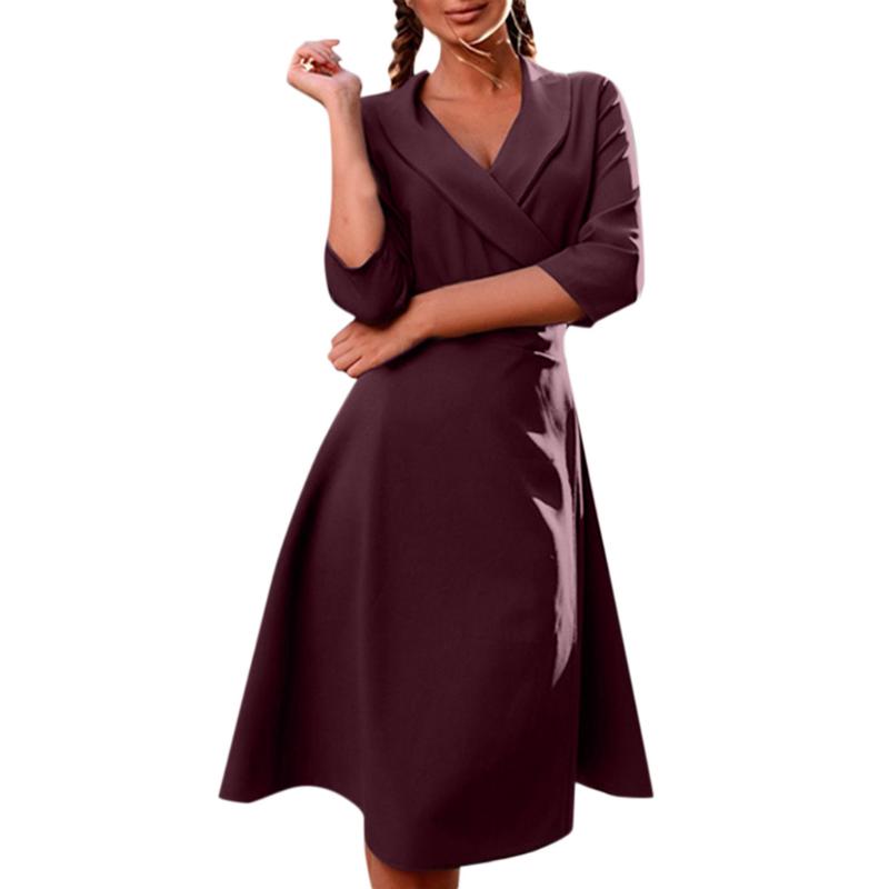 Work Dresses Suit Dress Women Solid Office Ladies Workwear Midi 3/4 Sleeve Elegant Knee Length D90718, Bk
Work Dresses Suit Dress Women Solid Office Ladies Workwear Midi 3/4 Sleeve Elegant Knee Length D90718, Bk