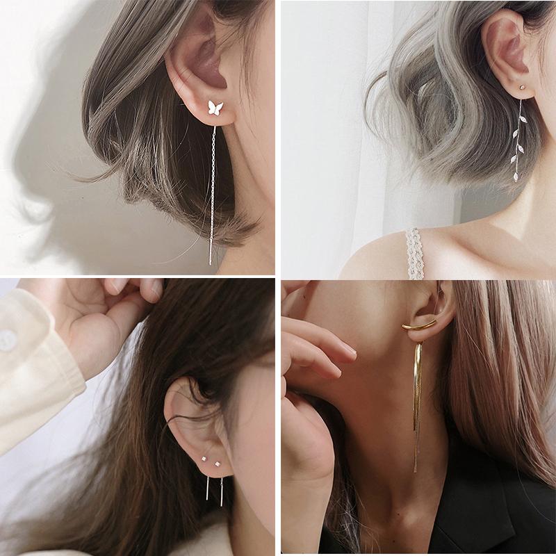 Dangle & Chandelier Korean Geometric Block Long Tassel Bar Drop Earrings For Women Minimalism Personality Ear Line Jewelry Gift, Silver
Dangle & Chandelier Korean Geometric Block Long Tassel Bar Drop Earrings For Women Minimalism Personality Ear Line Jewelry Gift, Silver