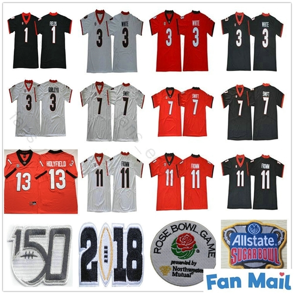 NCAA Georgia Bulldogs 13 Elijah Holyfield 11 Jake Fromm 7 DAndre Swift 3 Zamir White Todd Gurley II 34 Herchel Walker 150th Football Jerseys, Blue without patch
NCAA Georgia Bulldogs 13 Elijah Holyfield 11 Jake Fromm 7 DAndre Swift 3 Zamir White Todd Gurley II 34 Herchel Walker 150th Football Jerseys, Blue without patch
