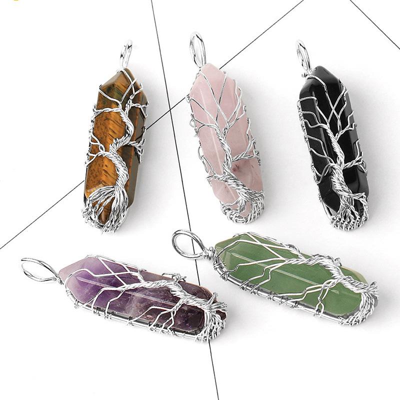 Charms Fashion Hexagonal Cylindrical Crystal Necklace, Natural Color Pendant Accessories, Bohemian Women's Jewelry, Bronze;silver
Charms Fashion Hexagonal Cylindrical Crystal Necklace, Natural Color Pendant Accessories, Bohemian Women's Jewelry, Bronze;silver