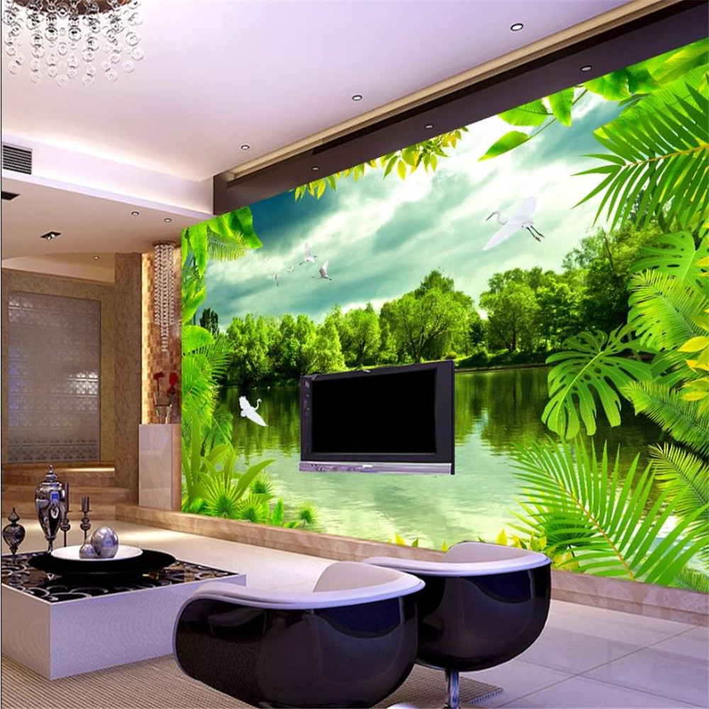 classic painting wallpaper Fantasy forest natural high-definition TV background wall decoration painting