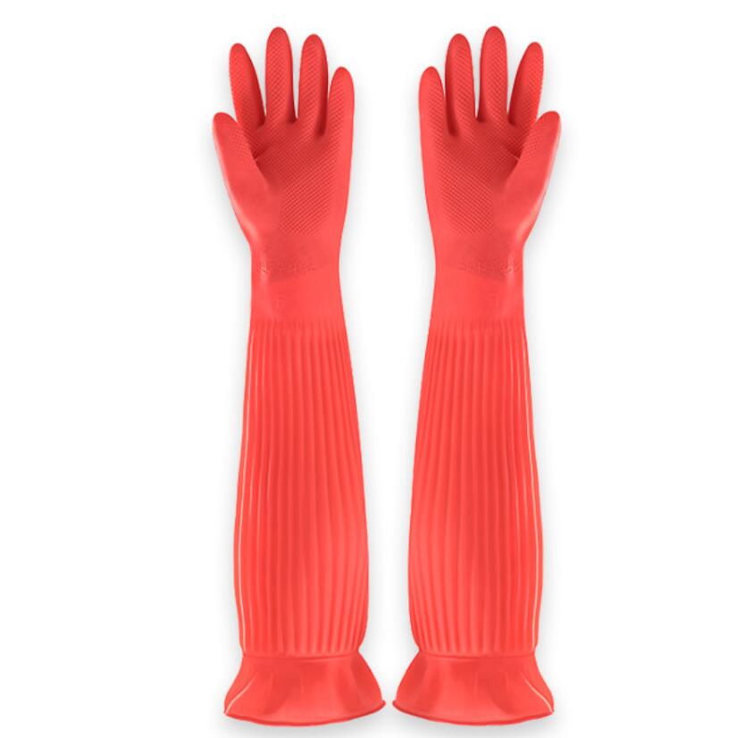 Extended kitchen dishwashing gloves durable rubber household wear resistant thickened waterproof household cleaning clothes Plush
Extended kitchen dishwashing gloves durable rubber household wear resistant thickened waterproof household cleaning clothes Plush