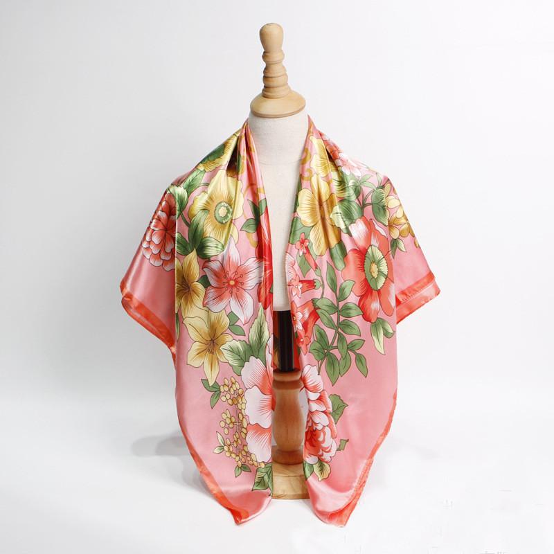 Scarves Autumn Silk Scarf Women Fashion Printing Floral Decoration Neckerchief Femme 90x90 Big Square Foulard Ladies Wraps
Scarves Autumn Silk Scarf Women Fashion Printing Floral Decoration Neckerchief Femme 90x90 Big Square Foulard Ladies Wraps