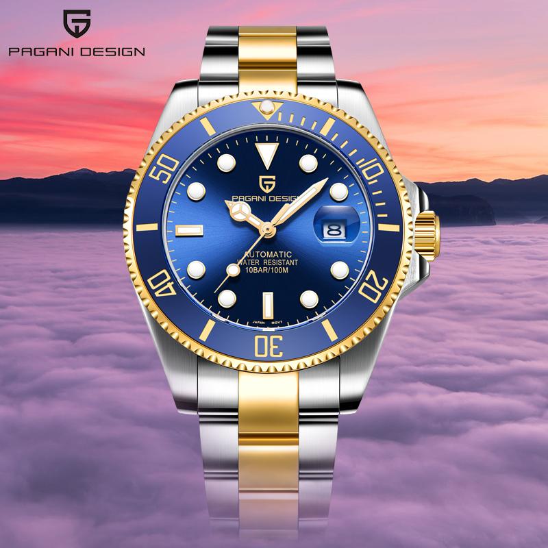 Wristwatches PAGANI DESIGN 100M Waterproof Men's Watch Top Business Automatic Mechanical Watches Stainless Steel Blue Face Cloc, Slivery;brown
Wristwatches PAGANI DESIGN 100M Waterproof Men's Watch Top Business Automatic Mechanical Watches Stainless Steel Blue Face Cloc, Slivery;brown