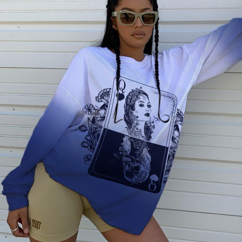 2021 White Blue Playing Card Letters Printed Thin Sweatshirt Women Loose Casual Winter Basic Tops New Designer Fashion Streetwear X6en
2021 White Blue Playing Card Letters Printed Thin Sweatshirt Women Loose Casual Winter Basic Tops New Designer Fashion Streetwear X6en