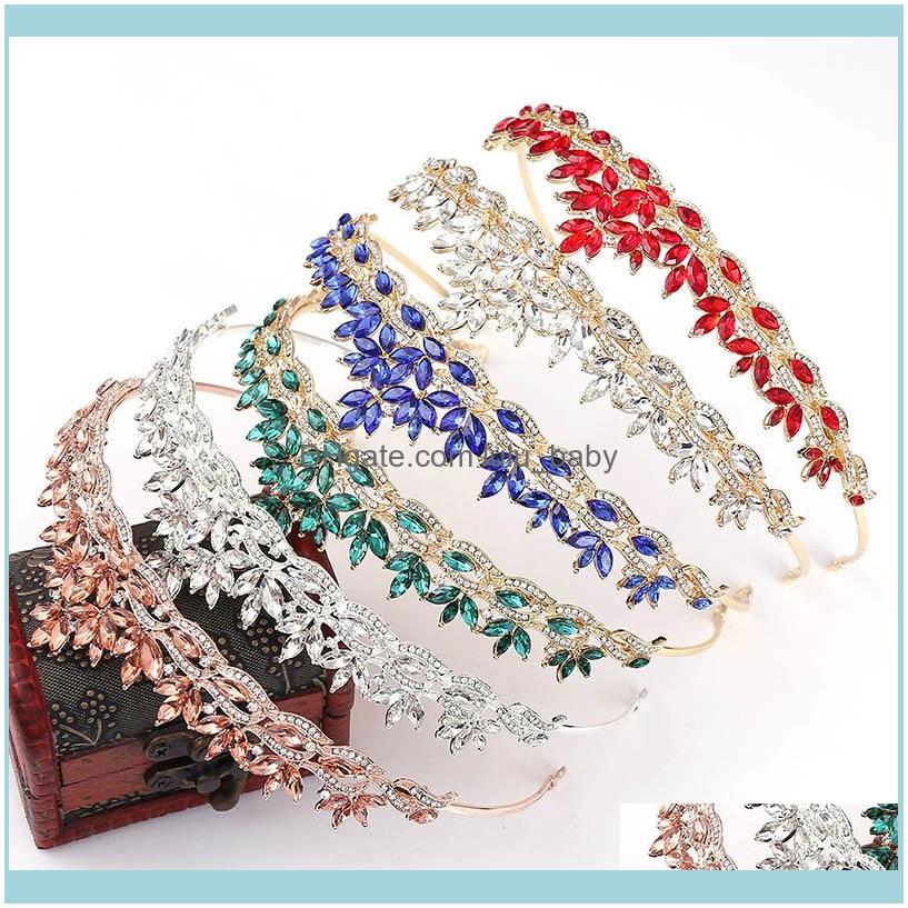 Headbands Jewelrysimple Leaves Rose Gold Red Blue Crystal Tiaras Wedding Bride Crowns De Noiva Headband Festival Hair Jewelry Drop Delivery
Headbands Jewelrysimple Leaves Rose Gold Red Blue Crystal Tiaras Wedding Bride Crowns De Noiva Headband Festival Hair Jewelry Drop Delivery