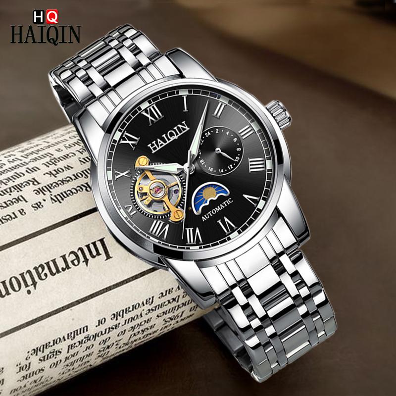 Wristwatches HAIQIN Automatic Men's Watch Luxury Stainless Steel Multi-Function Men For Wristwatch Business Tourbillon Waterproof Watches202, Silver white-l
Wristwatches HAIQIN Automatic Men's Watch Luxury Stainless Steel Multi-Function Men For Wristwatch Business Tourbillon Waterproof Watches202, Silver white-l