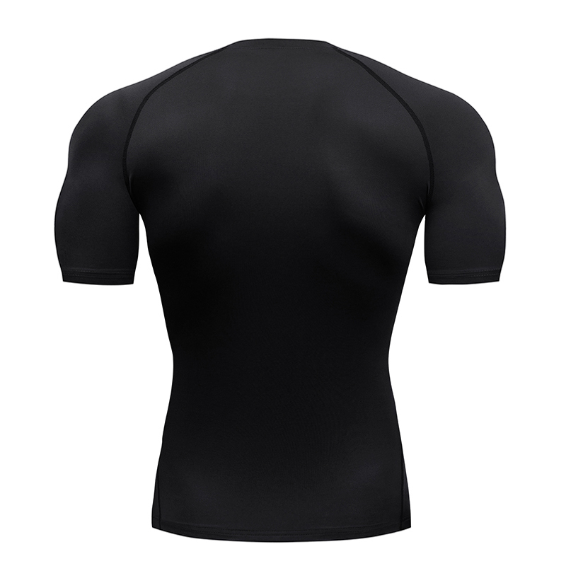 Men's Tops T-Shirts Fitness Shirt Short Sleeve Solid Color T-Shirt Tights Breathable bodybuilding clothes Men's muscle shirt 210225