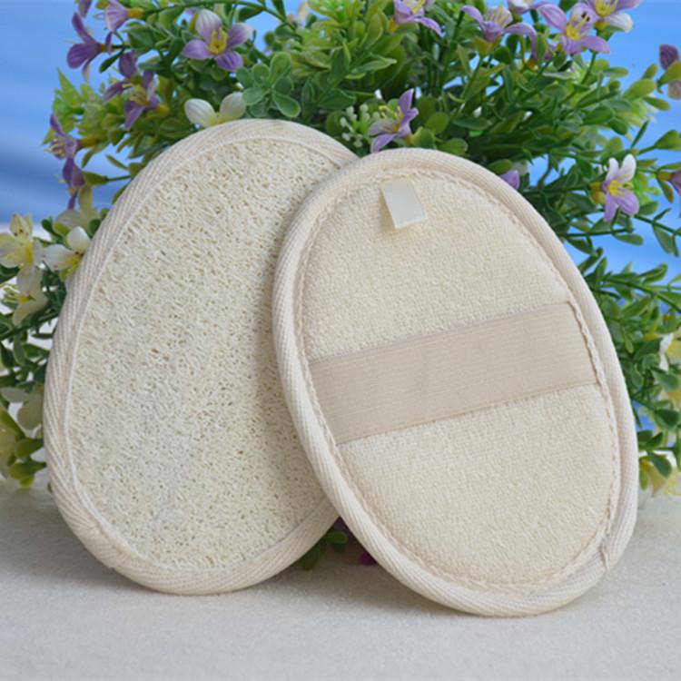 

Soft Exfoliating Natural Loofah Sponge Strap Bath Handle Pad Shower Massage Scrubber Brush Skin Body Bathing Spa Washing Accessories YL0186