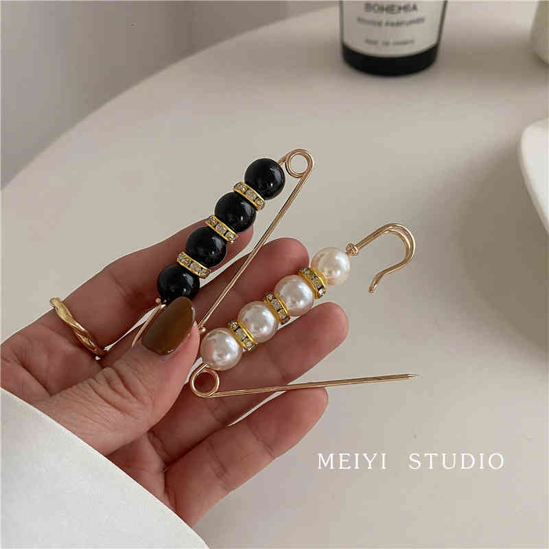Pearl Pin 5-piece Set Popular Korean Fashion Simple Brooch Clothes Wear Accessories