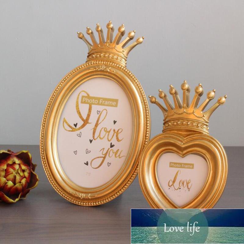 Baroque Gold Crown Decor Creative Resin Picture Desktop Photo Frame Gift Home Wedding Decoration Factory price expert design Quality Latest Style H260